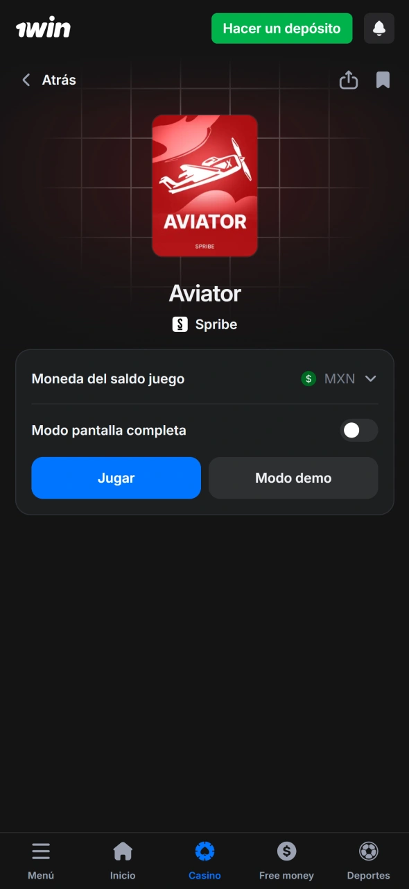 Abre Aviator en la app 1win y comienza partidas emocionantes inmediatamente.