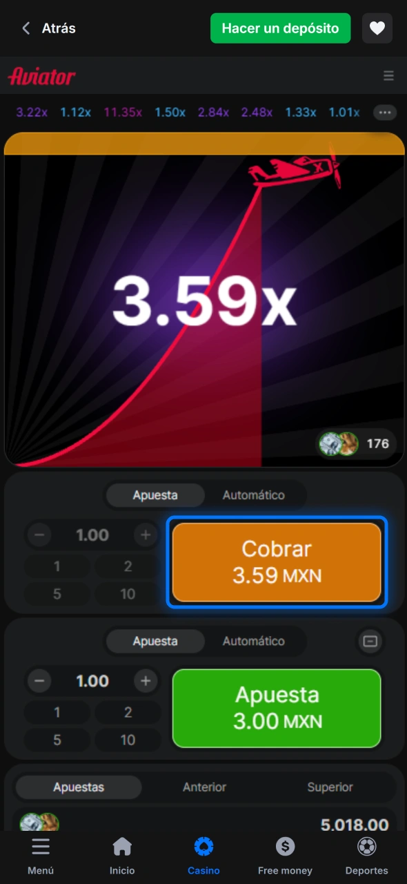 Cobra en Aviator de 1win antes que avión desaparezca y protege premios.