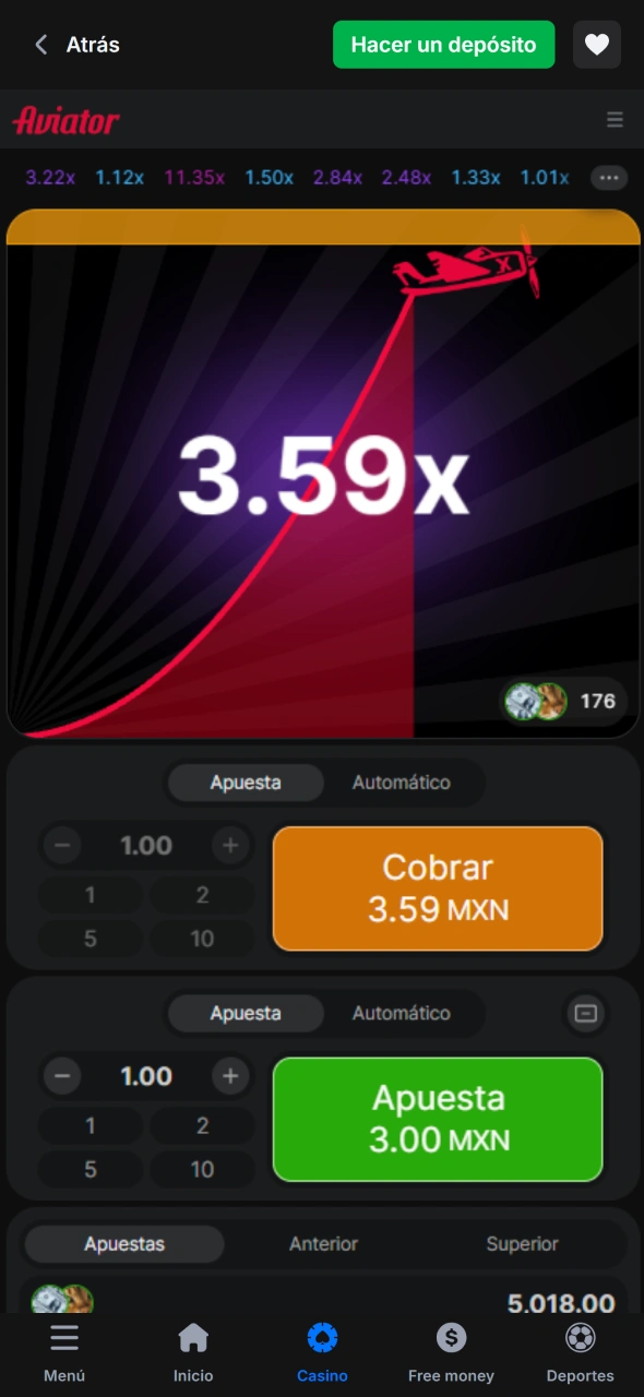 Observa despegue en Aviator de 1win y decide cuándo retirar ganancias.