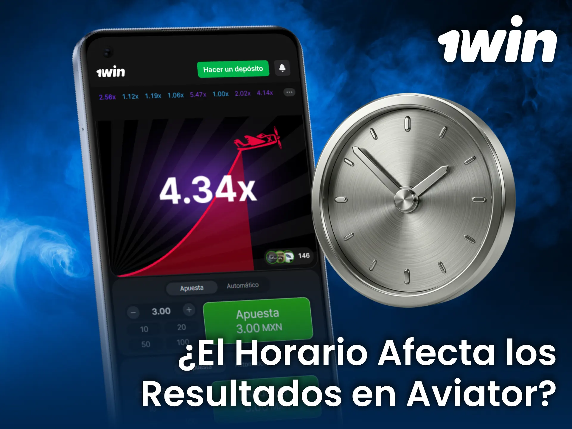 Comprueba si horario afecta resultados en Aviator de 1win durante cada sesión.
