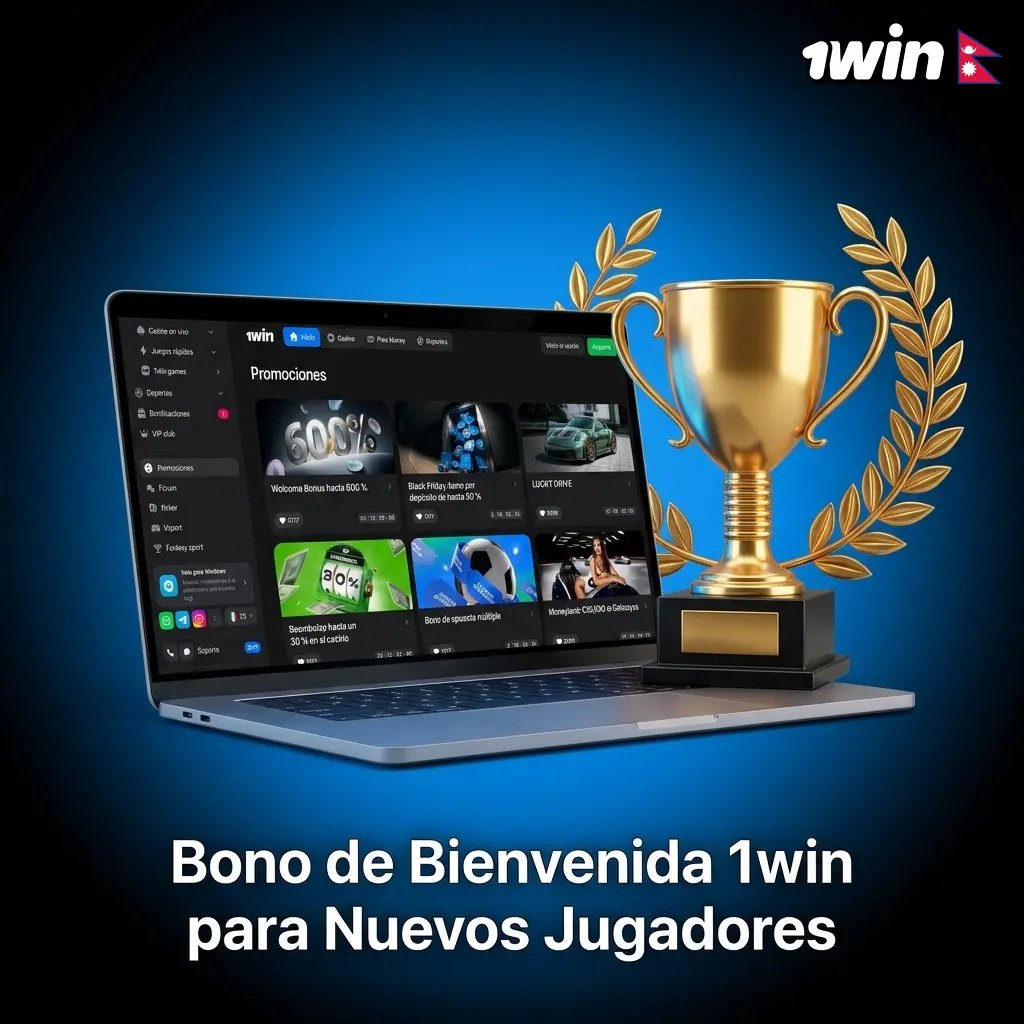 Bono de bienvenida 1win 600% en 4 depósitos para nuevos jugadores en México, desde 60 MXN