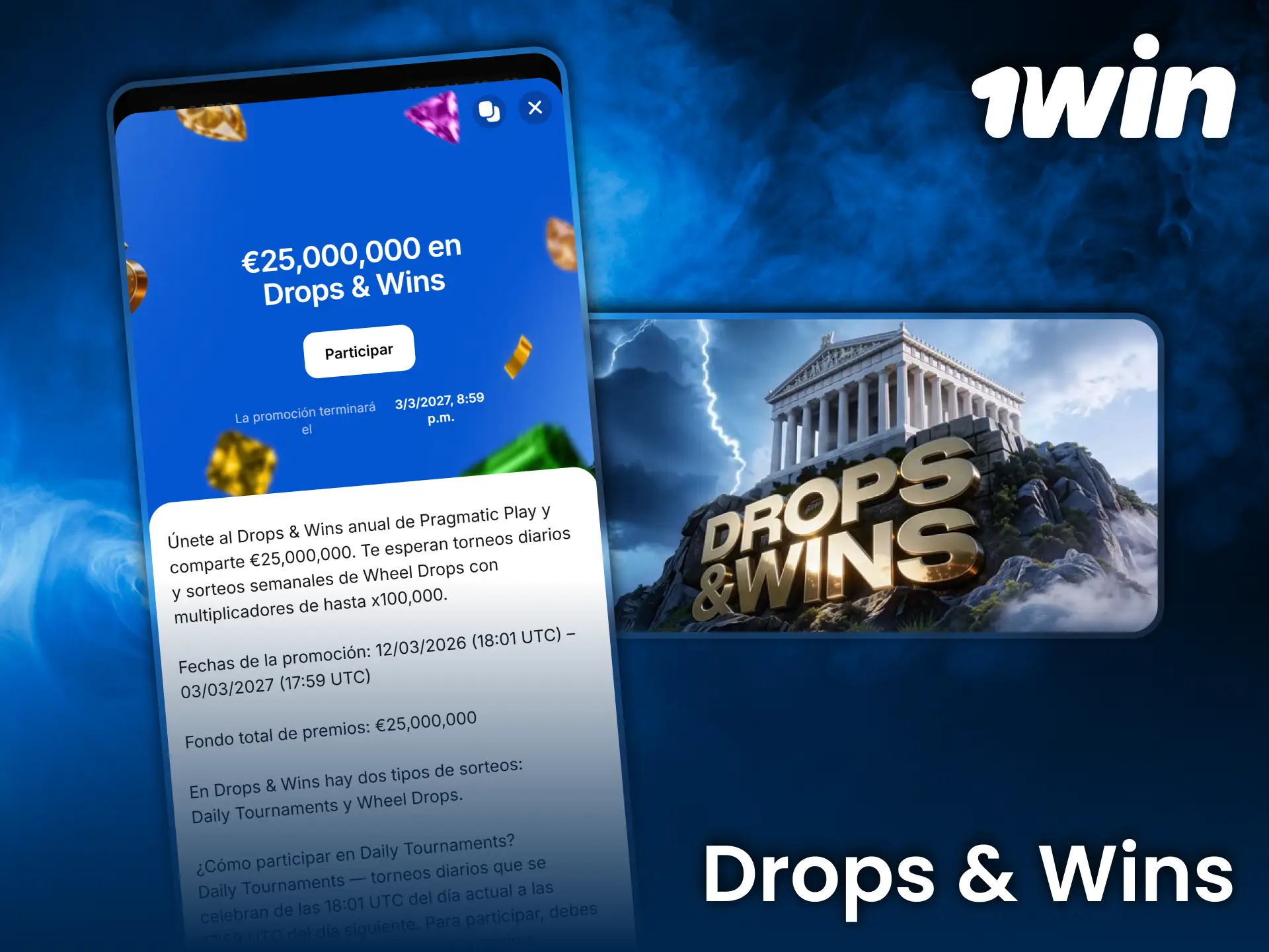 Participa en Drops and Wins de Pragmatic Play dentro de 1win México.