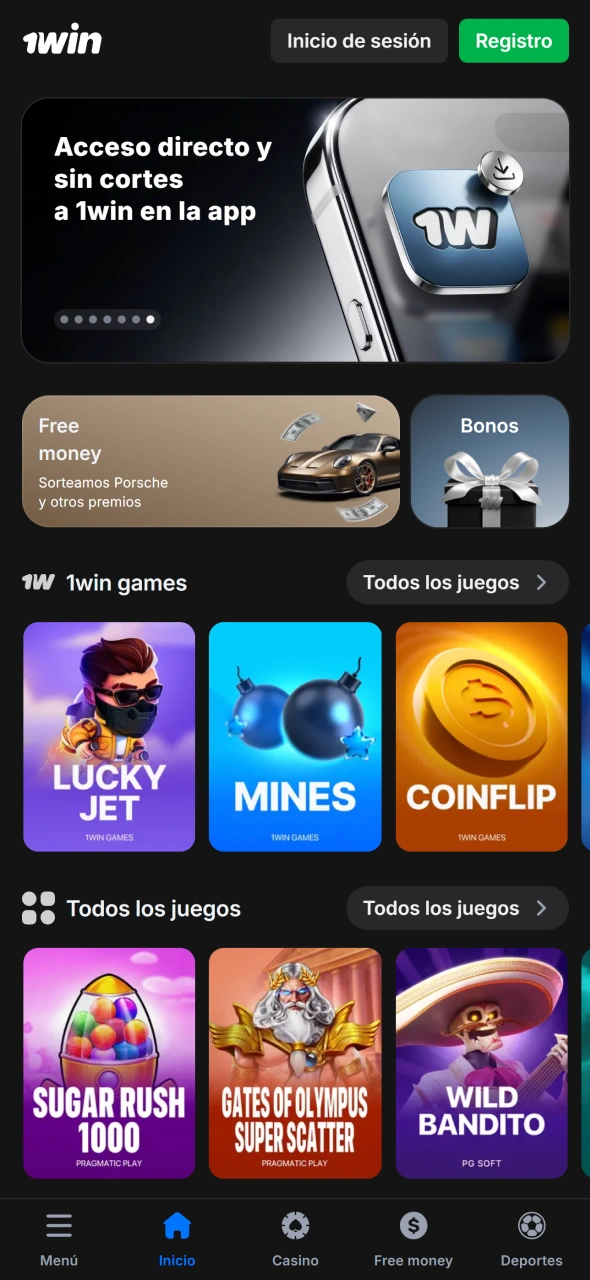 Descarga la app oficial de 1win México y comienza a jugar rápidamente.