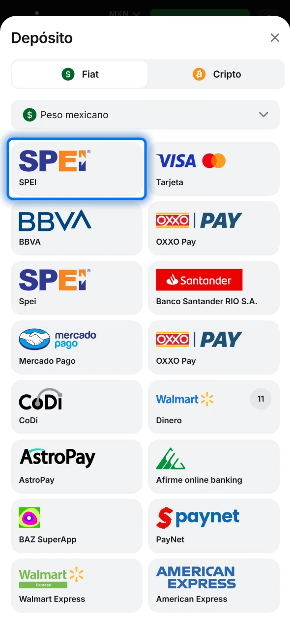 Selecciona método de pago en 1win y realiza depósitos cómodamente desde México.