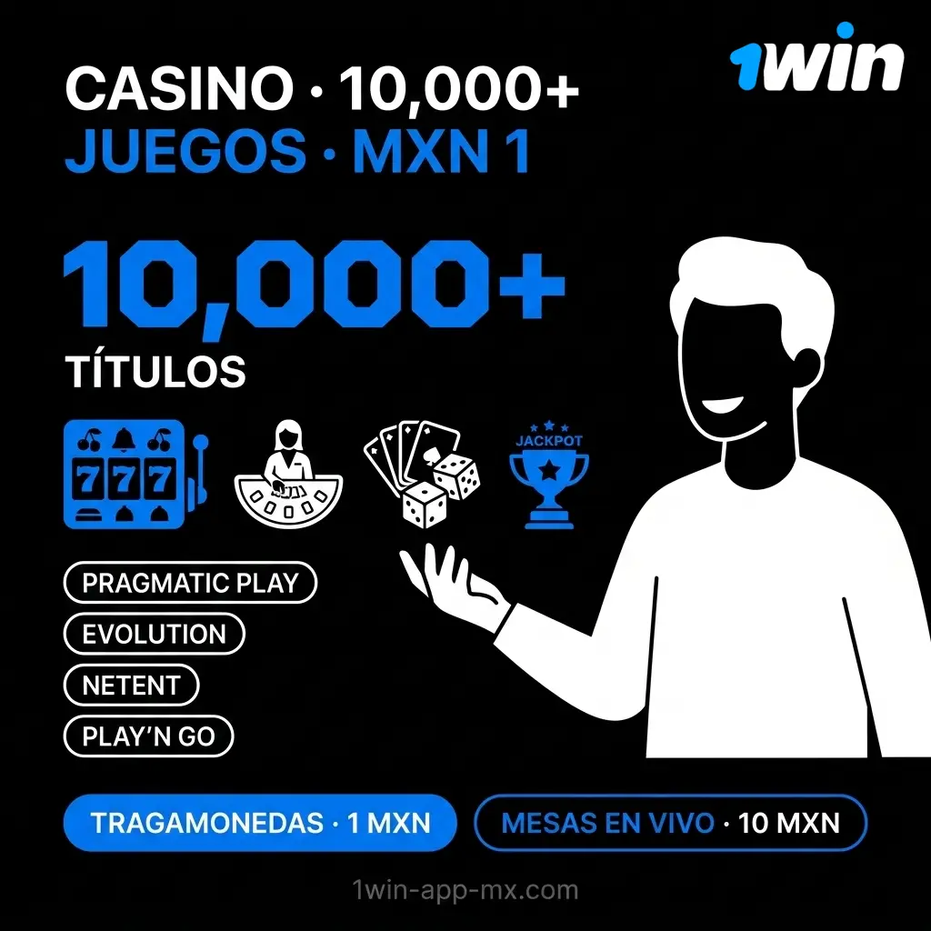Casino 1win app más de 10,000 títulos accesibles desde pantalla principal - apuestas mínimas desde 1 MXN en tragamonedas.