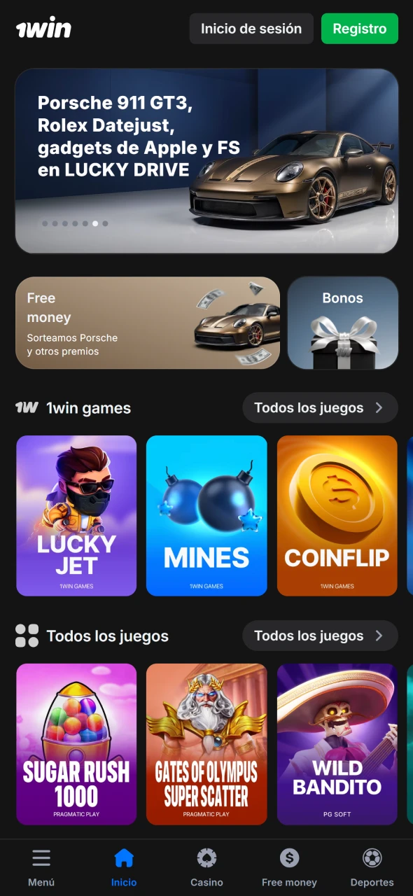 Abre la app 1win y accede fácilmente a tus apuestas favoritas.