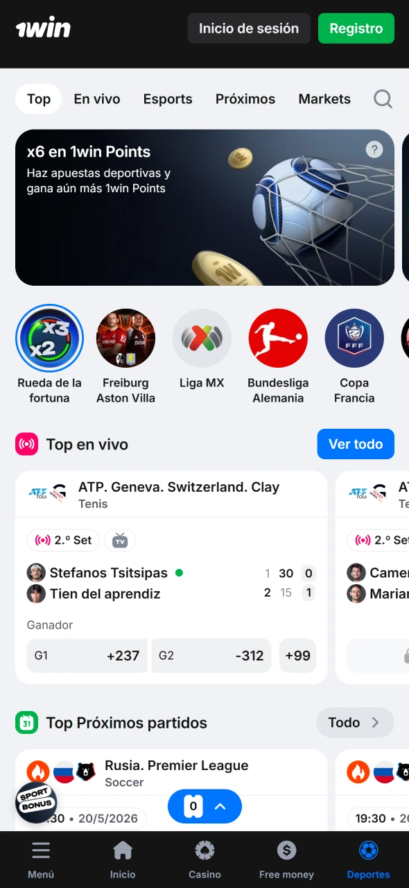 Realiza apuesta deportiva desde la aplicación 1win y sigue eventos emocionantes.