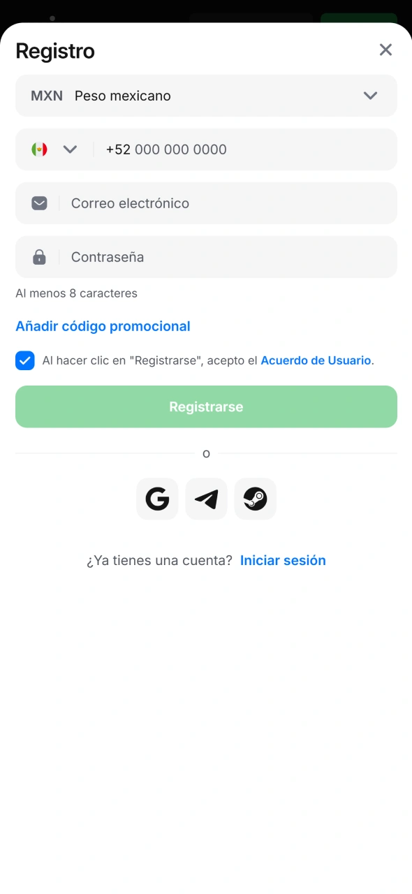 Completa registro en la app de 1win y comienza a jugar fácilmente.