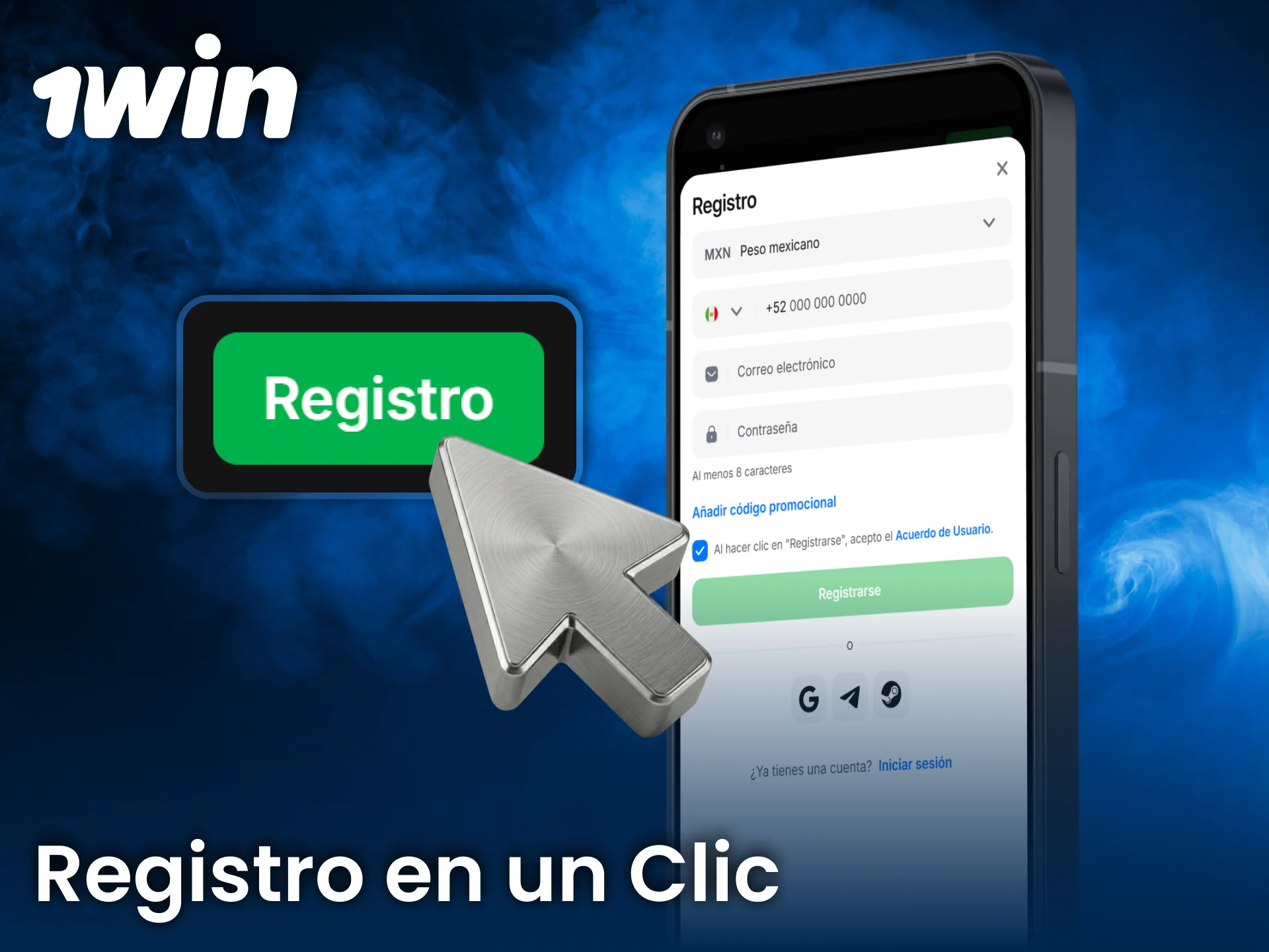 Prueba registro en un clic en 1win y comienza a apostar inmediatamente.
