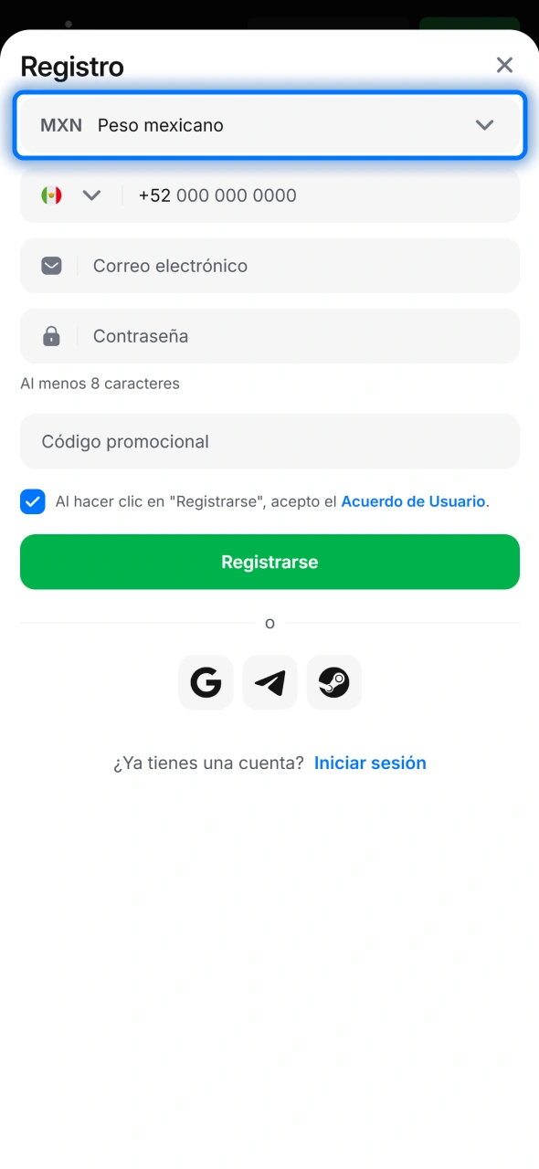 Elige tu moneda en 1win y administra apuestas cómodamente desde México.