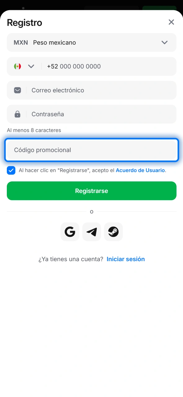 Ingresa el código en 1win México y activa acceso completo rápidamente.
