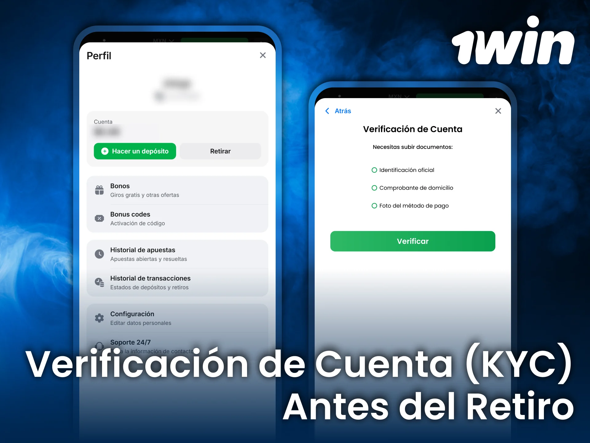 Completa verificación KYC en 1win antes de realizar cualquier retiro seguro.